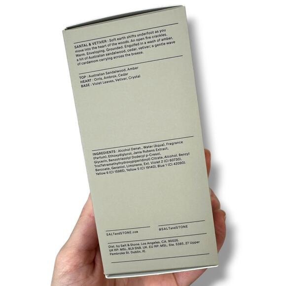 Salt & Stone NIB Unisex Santal & Vetiver Infused Hydrating Skincare Body Mist - Picture 7 of 10